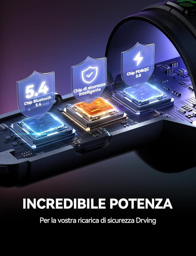 Thumbnail 6 de JOYROOM 2024 Trasmettitore Bluetooth 5.4 per auto 60W