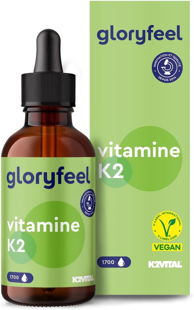 Detalle de Vitamine K2 MK-7 all-trans 200 µg K2VITAL® en gouttes (50 ml, 1700 gouttes) — naturellement fermentée