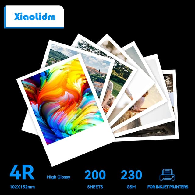 Detalle de XiaoLidm Fotopapier 10x15 cm (200 Blatt) 230 g/m² für Inkjet – hochglänzend
