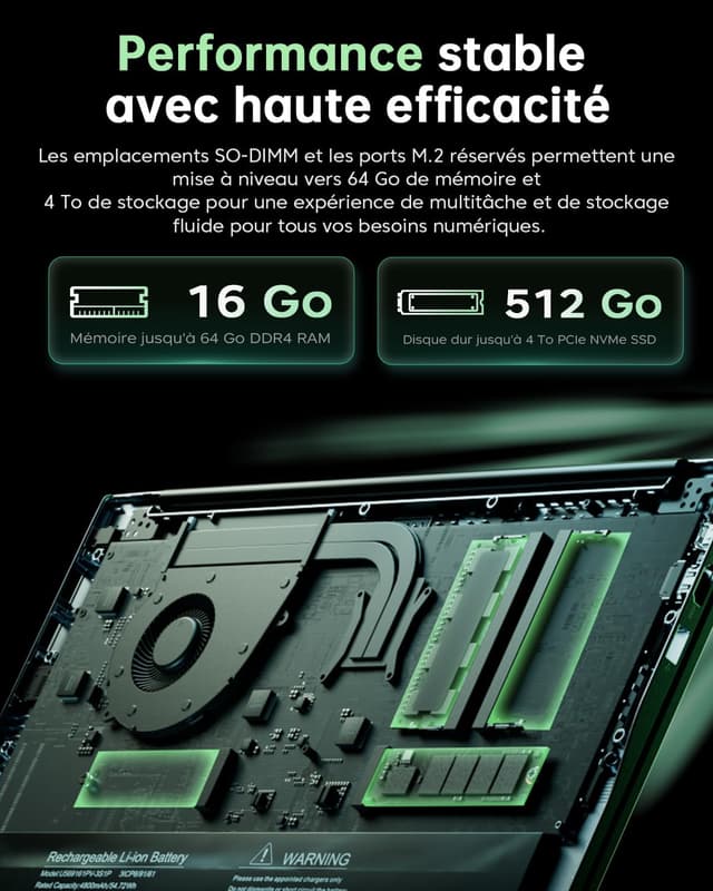 Detalle de ACEMAGIC 2026 Ryzen 7, PC portable 15,6