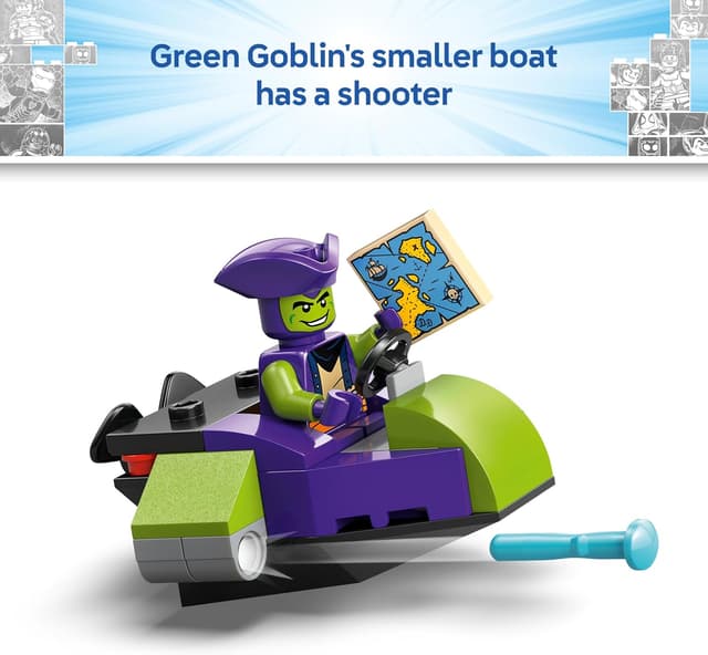 Detalle de LEGO Marvel Team Spidey Pirate Ship (11208) with 2 boats and 4 minifigures