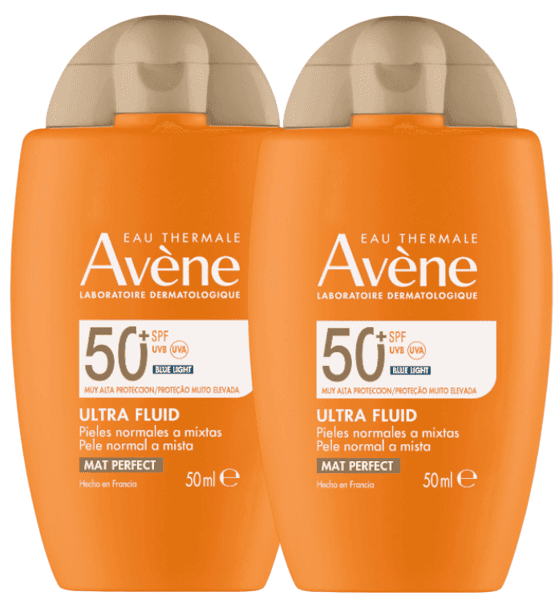 Detalle de Avène Solar Color Ultra Fluido Invisible Mat SPF50+ 🌞 2x50 ml