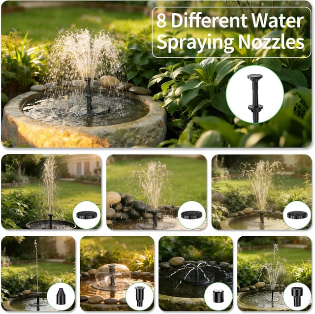 Detalle 2 de POPOSOAP solar bird bath pump 8W