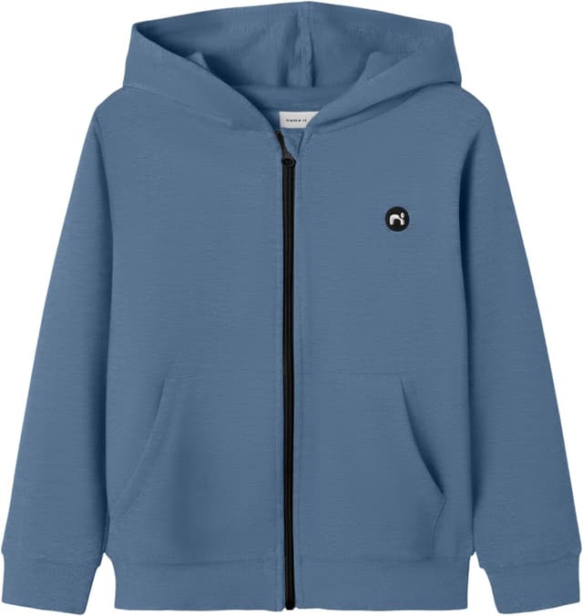 Detalle de Name it Jungen Sweatjacke mit Kapuze (langarm, normal geschnitten)