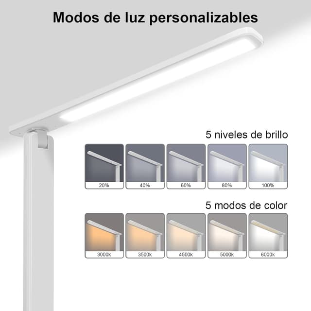 Thumbnail 2 de joyshie Lámpara LED Escritorio con Control Táctil y USB