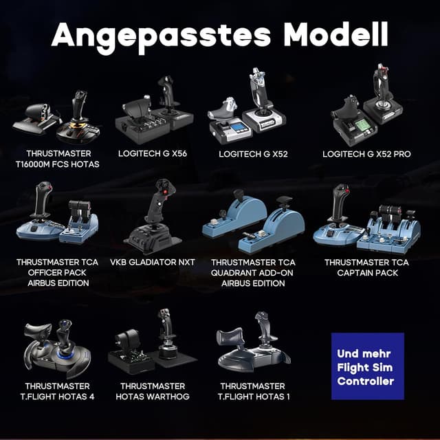 Detalle 2 de DIWANGUS HOTAS Halterung für Logitech X56 Joystick