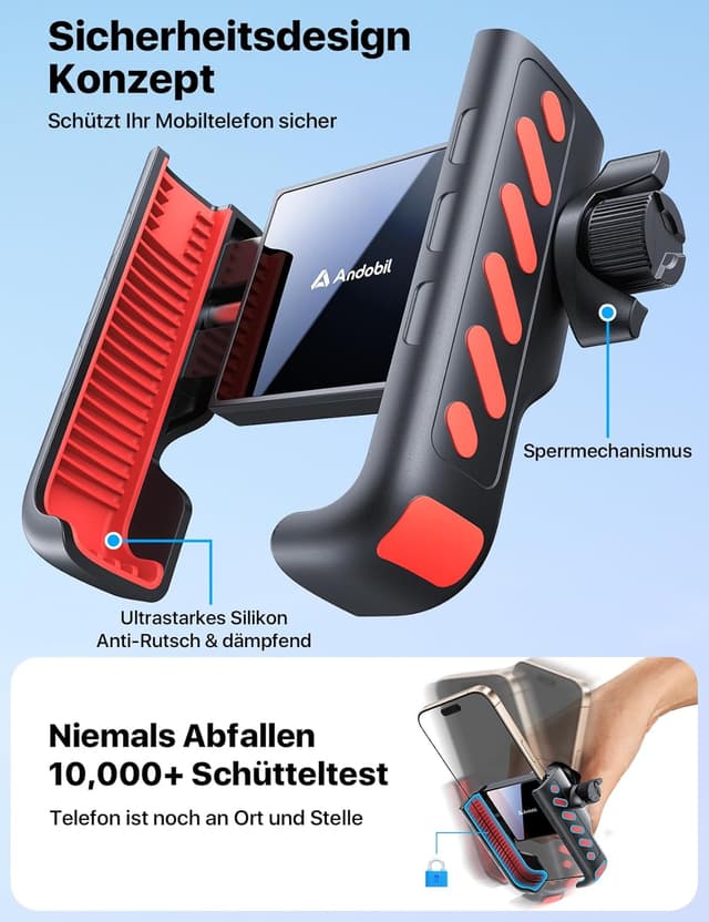 Thumbnail 3 de andobil Stabile Handyhalterung Fahrrad 360°