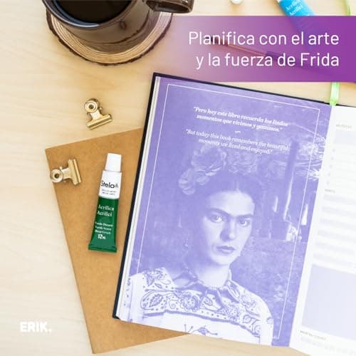 Detalle 2 de Grupo Erik Agenda 2026 Semana Vista A5 Frida Kahlo 17 meses