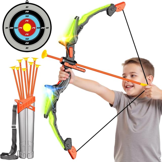 Detalle de Kids LED light up archery set with 10 arrows