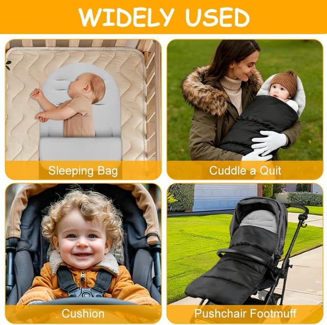 Thumbnail 6 de AOOWU chancelière bébé imperméable pour poussette (emmaillotage, hiver)