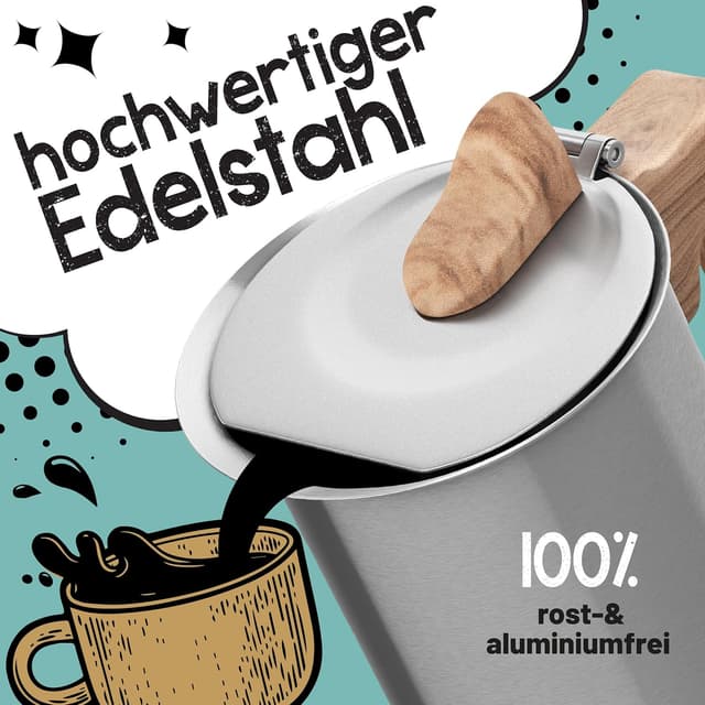 Thumbnail 2 de Morgenheld STYLE Premium Espressokocher 4 Tassen
