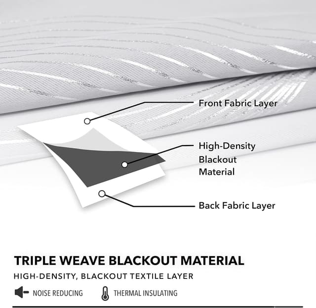 Thumbnail 4 de Deconovo Rideaux occultants isolants 200x280 cm noir