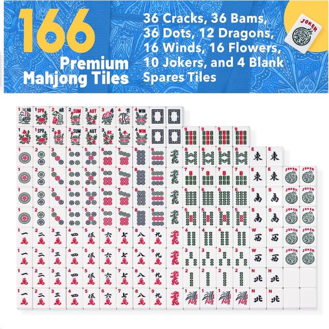 Thumbnail 5 de Kyerlish American Mahjong Set 166 🎲