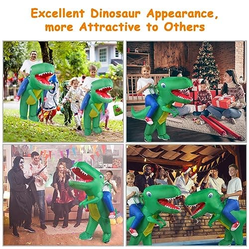 Thumbnail 7 de AOOWU Disfraz Dinosaurio Niños, Disfraz Hinchable con Sistema Inflable, para Halloween, Cosplay Cumpleaños Navidad Carnaval Fiesta Mardi Gras