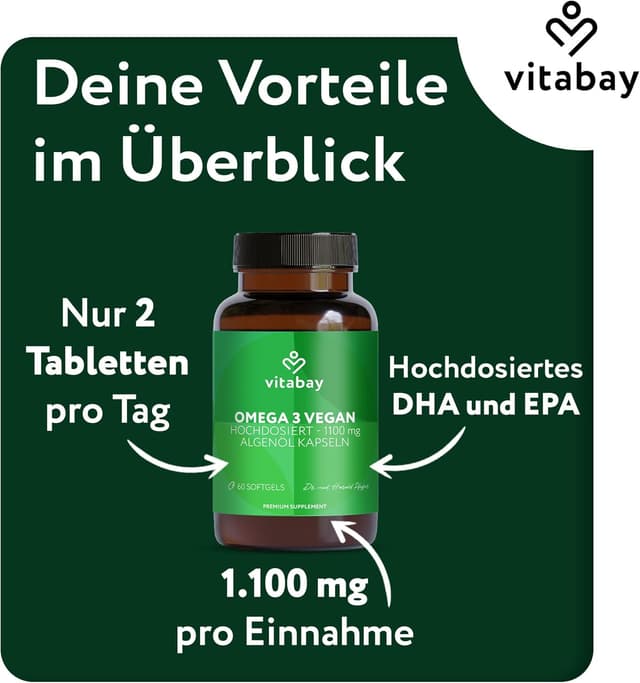 Thumbnail 5 de Vitabay Omega 3 Vegan DHA 600mg EPA 300mg