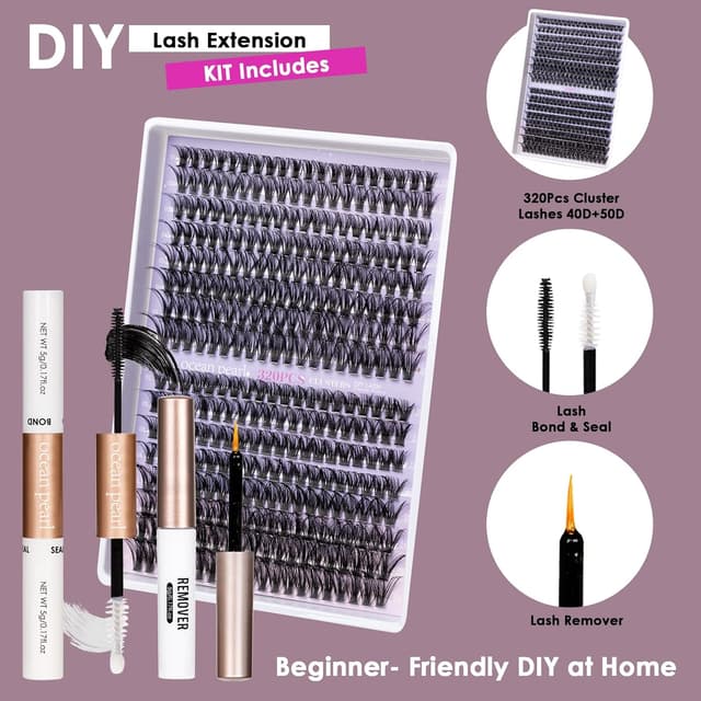 Thumbnail 2 de OCEAN PEARL 40D 50D Lash Clusters Kit 320 pcs ๐