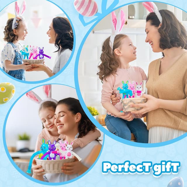 Detalle de Pop Tube Sensory Toys 4 Pack for Easter