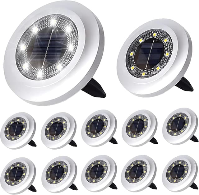Detalle de Solar garden ground lights 12 pack