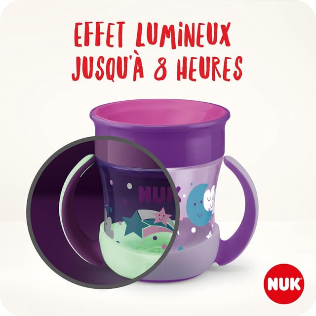 Detalle 2 de NUK Mini Magic Night antifuite 160 ml đ„€