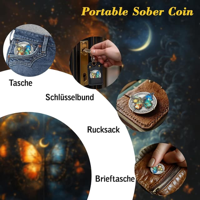 Thumbnail 4 de Schmetterling Sobriety Chip 1 Unze
