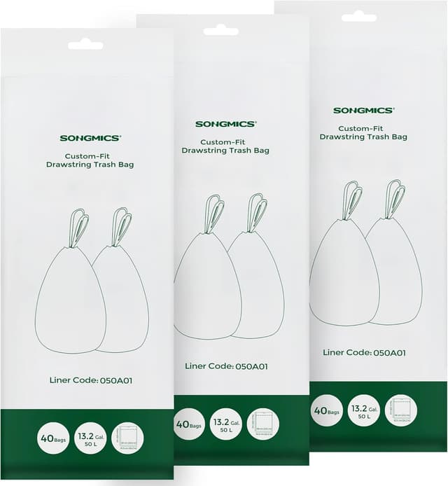 Imagen de SONGMICS Heavy-Duty Bin Bags 50 L, 120pcs en OfertitasTOP