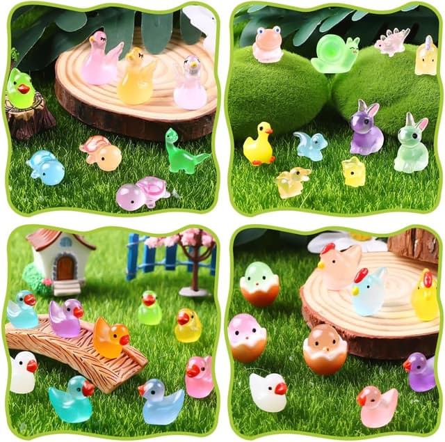 Thumbnail 2 de XIMISHOP 130PCS Mini Luminous Resin Animals 🐣