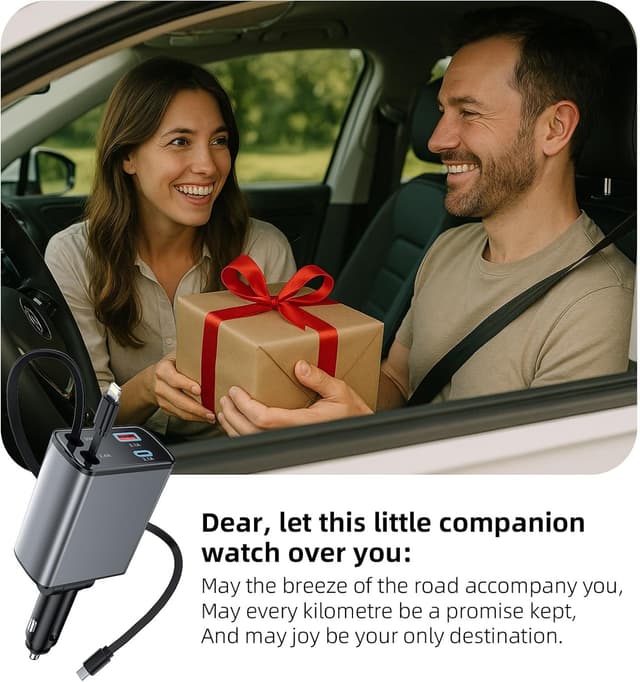 Thumbnail 6 de 78W 4 in 1 caricatore auto USB-C retrattile con PD 3.0 e QC3.0