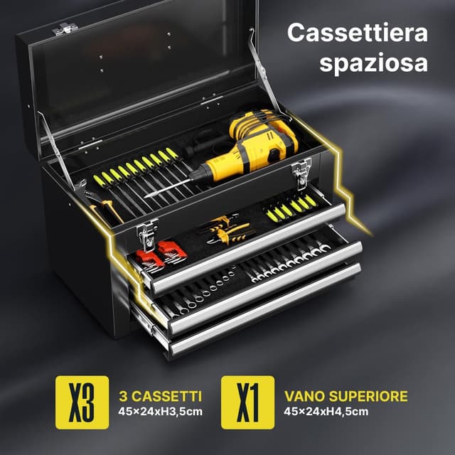 Thumbnail 5 de DAIMANN Carrello porta attrezzi 3 cassetti 🛠