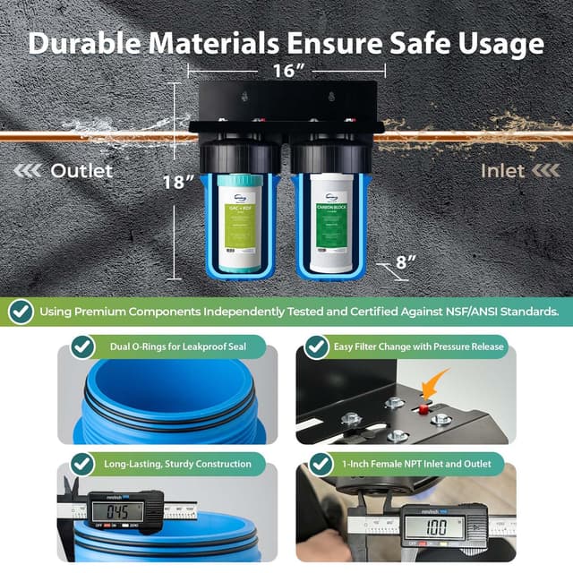 Detalle 2 de iSpring WGB21B-KS purificador de agua 15 GPM