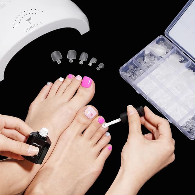 Detalle de TOMICCA kit de faux ongles de pieds – 240 pièces en 12 tailles