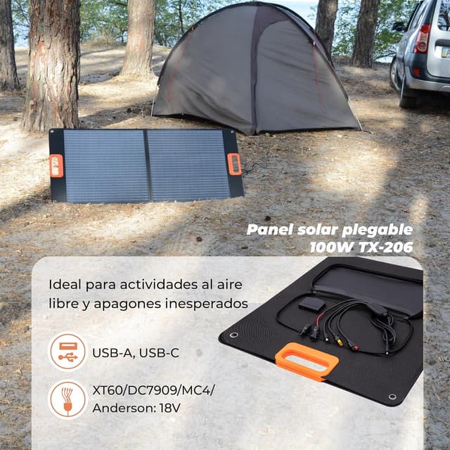 Thumbnail 5 de Panel solar TX-206 de 100W ☀️ Portátil y Multifuncional