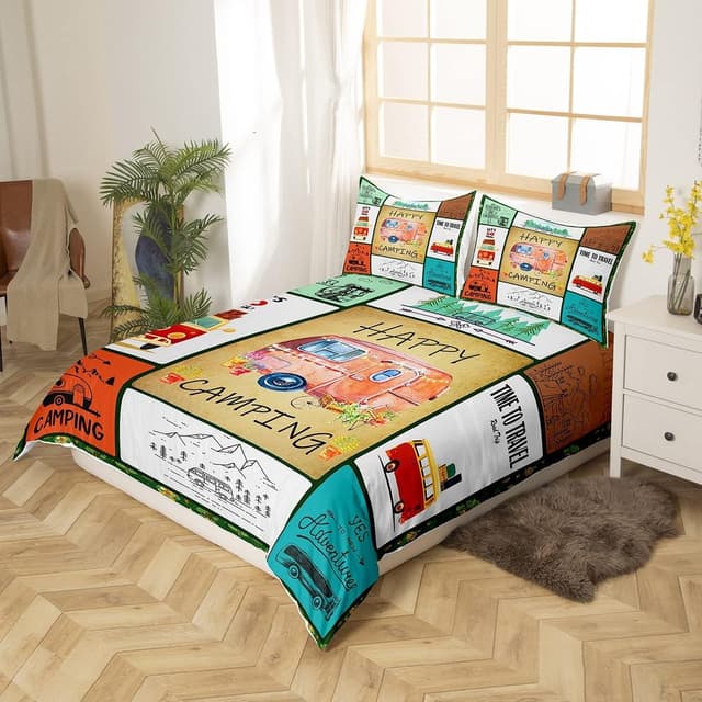 Thumbnail 1 de Homewish Happy Camping Bettbezug 135 x 200 cm