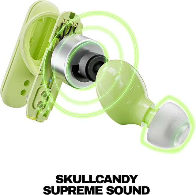 Detalle 2 de Skullcandy Smokin' Buds Wireless In-Ear (Matcha) – bis zu 20 Std. Akkulaufzeit, Mikro & Bluetooth