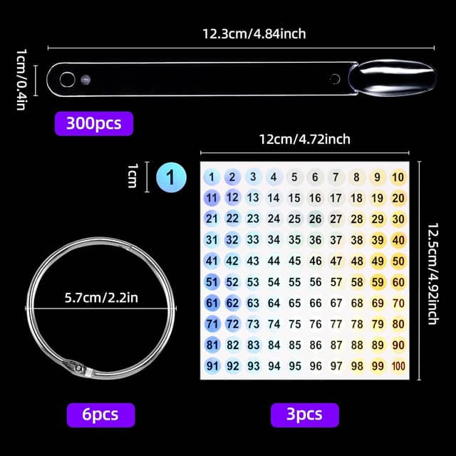 Thumbnail 1 de Nagelmuster Sticks 300 Stück für Nail-Art