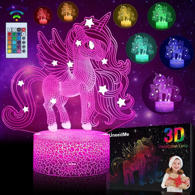 Imagen de UneedMe Regali unicorno lampada 3D 16 colori en OfertitasTOP