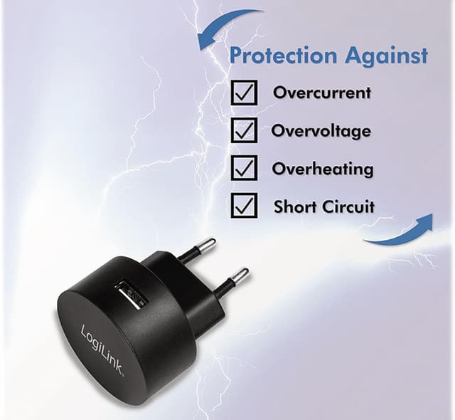 Detalle de LogiLink PA0217 – Adaptateur secteur USB à charge rapide 10,5 W (1 port USB-A)