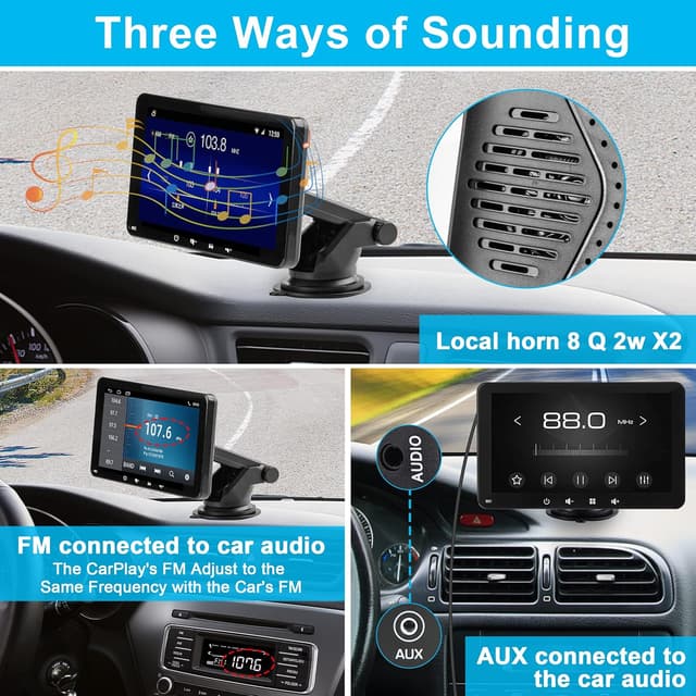 Thumbnail 4 de Portable Car Stereo 7 Inch Wireless CarPlay