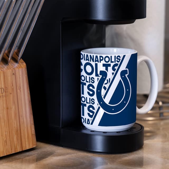 Detalle de Rico Industries NFL Football 15 oz White Ceramic Mug
