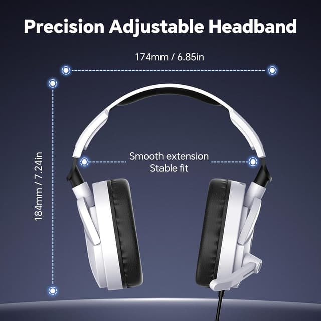 Detalle de Cuffie Gaming Cablate Stereo Bass Deep con microfono Flip-to-Mute e LED RGB, jack 3.5 mm + USB