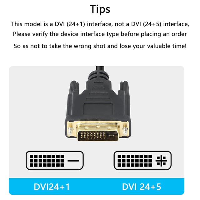 Detalle 2 de XMSJSIY DisplayPort to DVI cable 1.8 m 🖥