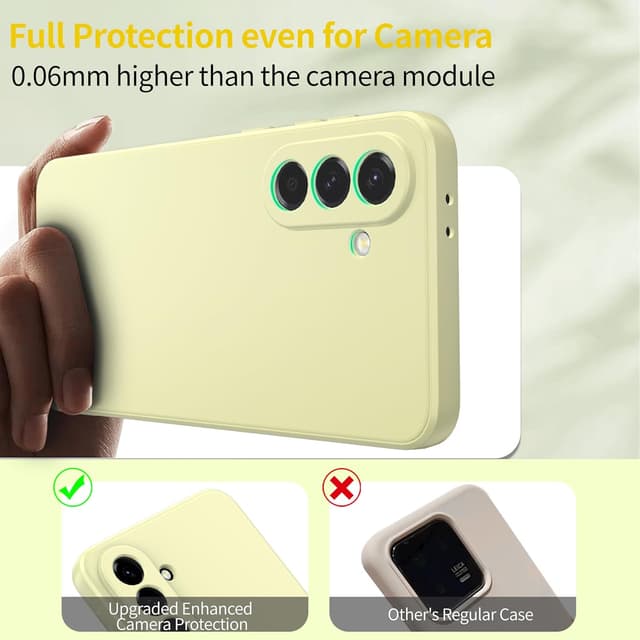 Detalle 2 de Watana Hülle für Samsung Galaxy A56: Soft-Touch Silikoncase mit Mikrofaserfutter (weiß)
