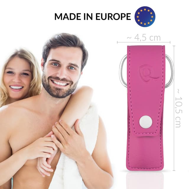 Detalle de marQus Nagelschere- und Pinzetten-Set (3-teilig) mit Solingen-Feile – Nagelpflegeset in Rosa