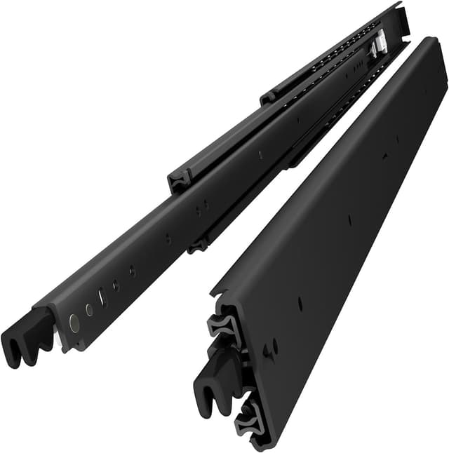 Thumbnail 6 de VADANIA 1100mm Ultra Heavy Duty Drawer Runners with Lock (Black) #D76 – Full Extension Side Mount, 130–220kg