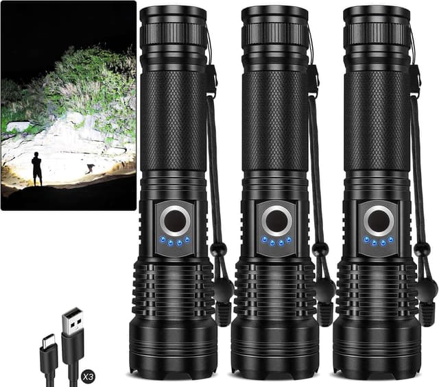 Detalle de ECLINCO Flashlight Rechargeable 99,000 Lumens handheld flashlight 🔦