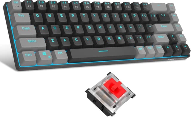 Detalle 2 de MageGee Portable 60% Mechanical Keyboard (MK-Box) – 68-key wired gaming keyboard with blue switches