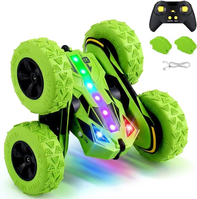 Detalle de Threeking RC Car 4WD Stunt with USB-C Batteries