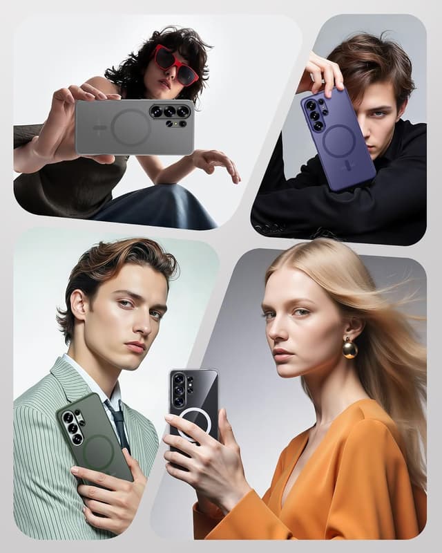 Detalle 2 de TOCOL Magnetic Case for Samsung Galaxy S26 Ultra (MagSafe) – Clear Slim TPU Back Cover