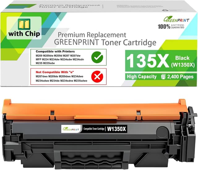 Detalle de Cartuccia toner compatibile 135X W1350X (135A W1350A) nero con chip per HP LaserJet serie M207/M209/M234