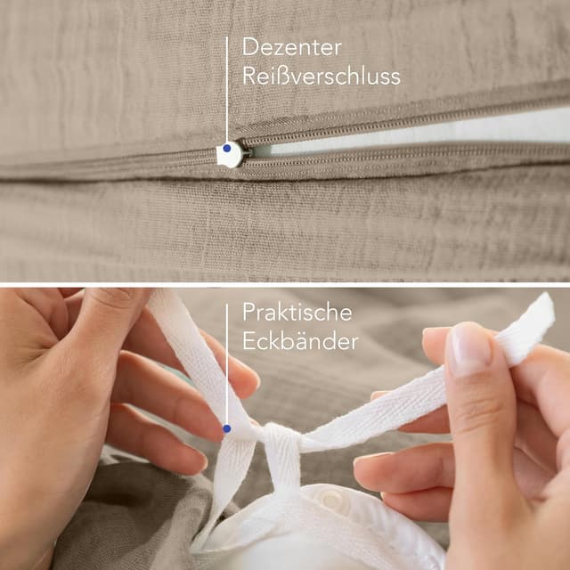 Thumbnail 3 de Dreamzie Musselin Bettwäsche 135x200 cm