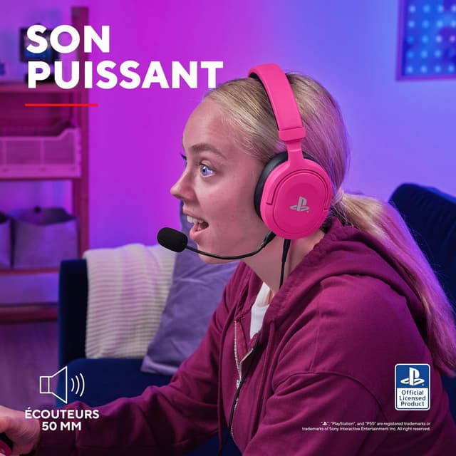 Detalle de Trust Gaming GXT 498P Forta, casque PS5 50 mm